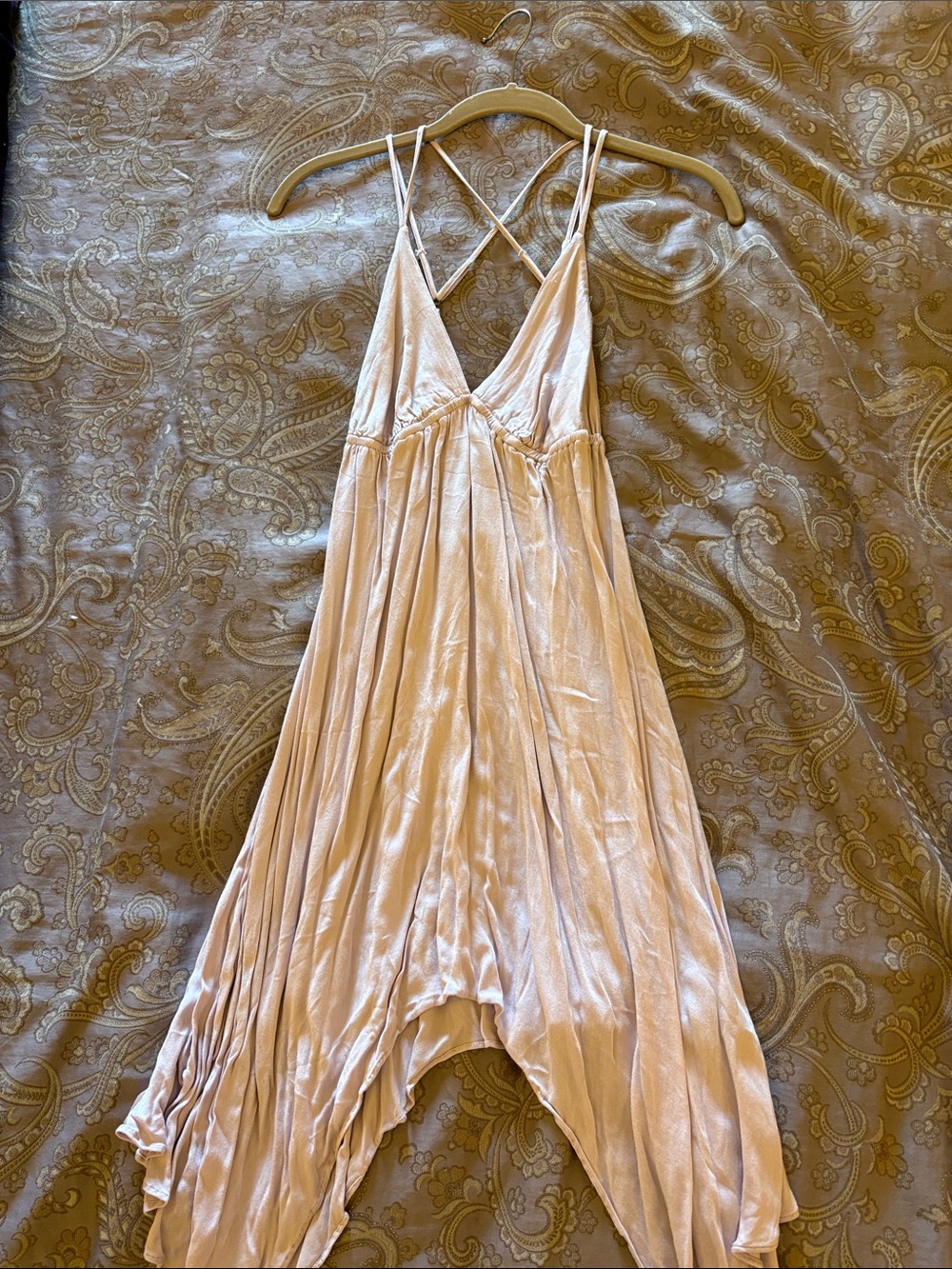 Light Purple Strappy V-Neck Women's Dress